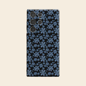 Ốp Lưng Bảo Vệ Toàn Diện In Họa Tiết Hoa Cúc Đen Xanh Thời Trang Cao Cấp Cho Samsung Galaxy S26 S25 S24 A56 A36 Plus Ultra - Chống Sốc Chống Xước Chất Liệu TPU Mềm