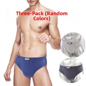 Loose Fit Pure Cotton Triangle Underwear for Men mid Waist Briefs Pack of Three Or Five Youth Cotton Shorts Comfortable Boxer Briefs