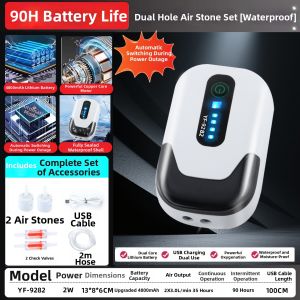YAFENG | Silent USB Rechargeable Portable Aerator for Fishing and Small Aquariums