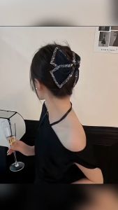 Hair Accessories Hairpin Elegant Ponytail Holder Clip Women Sweet Korean Temperament Girls Vertical Clip Hairpin