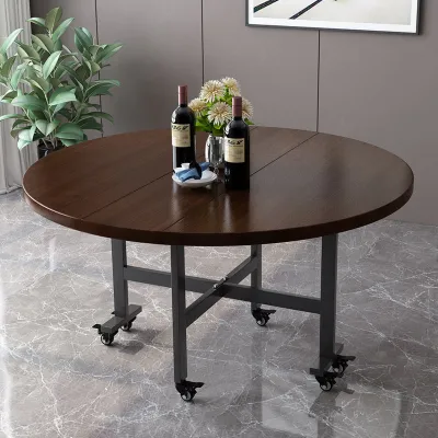 Folding Round Table With Wheels