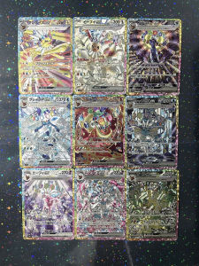 9PCS 151 High Quality Anime Eeveelution Card Sv8 Eevee Umbreon Sylveon Leafeon Vaporeon Trading PTCG Hobby Collectible Card Gift