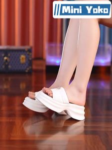 Sandal Wedges Spon Wanita Kekinian Tinggi 5Cm Import Murah 2025 Sendal Wanita Karet Jelly Anti Slip Empuk EVA