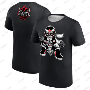 2025 Summer New Mens and Womens Black Penta Cartoon T-Shirt Short Sleeve Tees WWE Fighting Boxing Sports Kids/Adult Tops