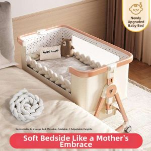 Portable Foldable Baby Crib Newborn Aluminum