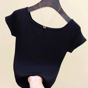 DVDK | Sleeveless French Collar Lightweight T-shirt