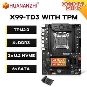HUANANZHI X99-TD3 Motherboard With TPM2.0 LGA2011-3 Intel Xeon E5 DDR3 128GB M2 NVME SATA Gigabit LAN ATX
