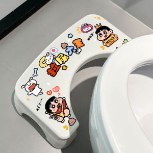 Home Use Toilet Stool Durable Plastic Squatting Aid Footrest Step Bench Childrens Heightening Pedal Stool Cute Style Adjustable