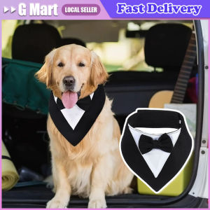 Saliva Towel Dog Bow Tie Comfortable Business Suit Pet Bandana Fashion Adjustable Cat Triangle Scarf Wedding Pet Accessories Pet Bow Tie Dog Collar Tuxedo Bandana Adjustable Formal Puppy Triangular Neck Wear for Wedding Birthday Dress-up Cosplay Party