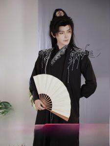 Bộ Trang Phục Nam Hanfu Dài Thêu Họa Tiết Hoa Phong Cách Cổ Điển Thường Ngày Mùa Xuân 2025 Phong Cách Truyền Thống Trung Quốc