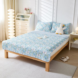 ผ้าห่มไนลอนทรงสี่เหลี่ยมจัตุรัสแบบลำลองสไตล์เกาหลี ผ้าฝ้ายแท้ ผ้าห่มปรับอากาศ ผ้าห่มแบบมีซิป ผ้าคลุมเตียง ผ้าฝ้ายแท้