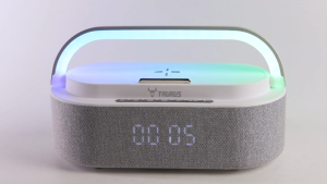 TAURUS Wireless LED Bluetooth Speaker - Customizable RGB Lights HD Music Audio & Alarm Clock Timer
