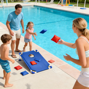 Bộ Trò Chơi Ném Bao Đậu Ngoài Trời Đồ Chơi Ném Cornhole Dành Cho Cắm Trại Sân Cỏ Bãi Biển Hồ Bơi Tiệc Gia Đình Vui Chơi Giải Trí