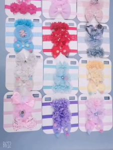 3Pcs/Set Flower Cute Baby Headband Bows Crown Newborn Toddler Turban Headbands For Baby Girls Kids Hair Accessories