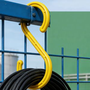 Heavy Duty S Hooks for Hanging Yellow Plastic Hooks for Plants Bathroom Kitchen Garden Tools Industrial Use