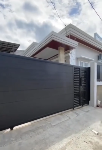 pagar rumah bukaan geser motip bolong