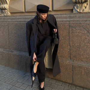Autumn and Winter High Quality Wool Beret British Retro Pillbox Hat Women French Elegant Fedoras Sailor Hat Captain Cap Ladies