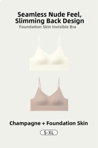MsPai | Backless Bra Slimming Gathered Underwear Seamless Thin Strap