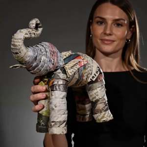 Recycled Paper Elephant