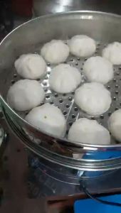 Nồi hấp điện 3 tầng 1200W hấp xôi  giò chả Inox 304 loại 1 không hoen rỉ