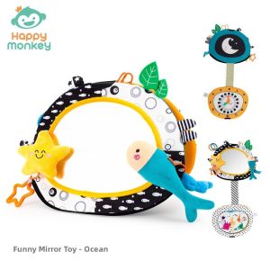 Happy Monkey | Baby Early Learning Toy Mirror Safety Enlightenment Head Raising Training