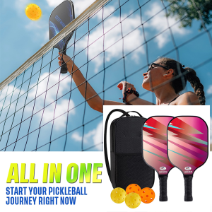【6 Month Warranty】New Original Beginner Pickleball Paddle Carbon Fiber Pickleball Paddle Set 16mm High Elasticity Racket Fiberglass Pickleball Paddle Honeycomb Shock Absorber Non-Slip Handle T700 Pickleball Paddle Set