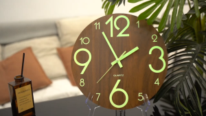 16‘ 14 12 Luminous wall clock Big size glow in the dark wooden creative home decor living room bedroom