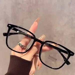 Black Computer Glasses Frame Women Men Anti Blue Light Photochromic Square Rectangle Eyewear Blocking Glasses