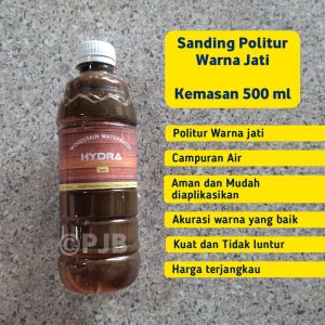 politur kayu jati dan mahoni warna coklat hitam merah botol 500 gr plitur kayu siap pakai
