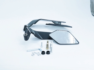 Carbon fiber rear view mirror with HD mirror surface easy to install for motorcycle.