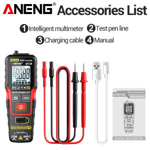 ANENG | ANENG M129 Digital Multimeter NCV Non-Contact Electrical Measurement Automatic Recognition Type-C Charge Electrician Instrument
