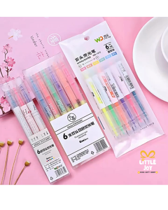 [SG Seller] 6Pcs Set Double-Ended Highlighter Children Day Gift