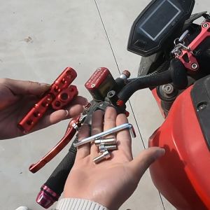 Dudukan Breaket Lampu CNC & Breket Stabilizer Spion Sepeda Motor Universal