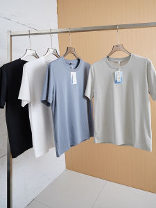 Sorona Cool Feeling Mens Short Sleeve T-Shirt Pure Cotton Ice Sensation Summer UPF50+ Sun Protection Antibacterial Youth Fashion