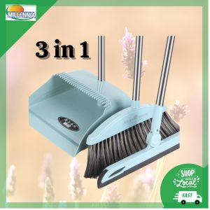 3 in 1 Broom And Dustpan Set With Floor Wiper