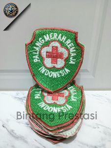 BED BADGE LOGO PMR BORDIR/LOGO PALANG MERAH REMAJA BORDIR