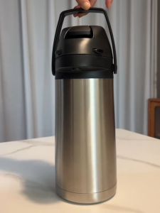 304 Stainless Steel Airpot Coffee Pot with Pump Press-type Thermos Kettle Water Dispenser Large Capacity Water Dispenser Hot and Cold Thermos Water Jug With Faucet