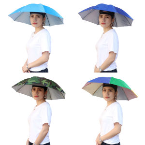 Umbrella Hat 27 Inch Diameter Fishing Umbrella Cap Foldable Fishing Cap