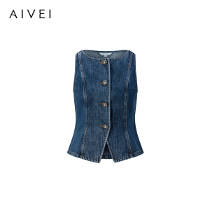 AIVEI | Port Style Commuter Slim Waist Denim Vest