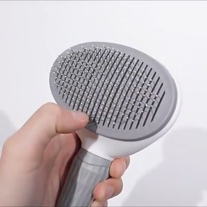 [Rẻ vô địch] Lược Chải Lông Hình Bầu Dục Có Nút Bấm Gỡ Rối Lông Chó Mèo
