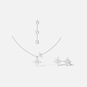 Three Meteorite Hexagram Necklace