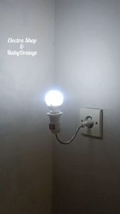 Paket Lampu Tidur Hias Baca Flexible On Off Led 3w Kualitas Phil Putih