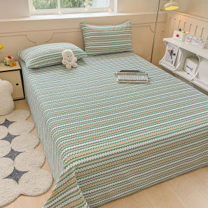 Dansunreve 100% Cotton Flatsheet Geometric Plaid Bed Sheet Boho Style Single/Double/Queen/King/Super King Flat Sheets 床单