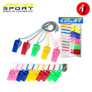 Pro Sport Plastic Whistle with Lanyard 10 pcs