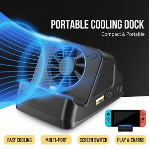 Dock for Nintendo Switch OLED Cooling Fan & Fast Charging Stand for NS Switch Lite/Original/OLED with HDMI TV Output USB 3.0 Hub