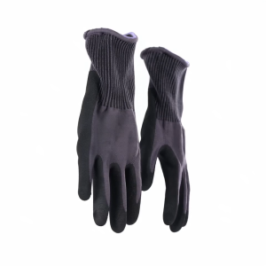KKmoon 1-Pair Nitrile Impregnated Work Gloves Safety Gloves for Gardening Maintenance Warehouse for Men and Women