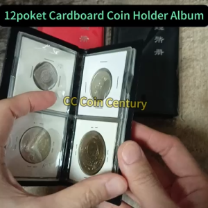 Small Album 12pockets Koleksi Penyimpanan Syiling Berkadbod Cardboard Coin Collections Book -Stationery