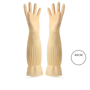 45cm Lengthen Dishwashing Cleaning Gloves Reusable Rubber Latex Kitchen Gloves Soft Comfortable Waterproof Household Clean Tool