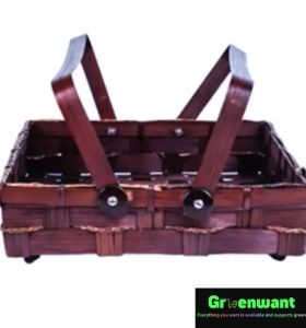 Keranjang Parcel Bambu Tangkai 25x25 cm