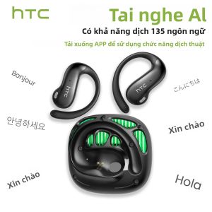 Tai Nghe Thể Thao HTC NE30 Bluetooth V6.0 Tai Nghe Thể Thao AI Translator Có Mic Độ Phân Giải Cao Không Dây OWS Thiết Kế Móc Tai Để Tập Thể Dục